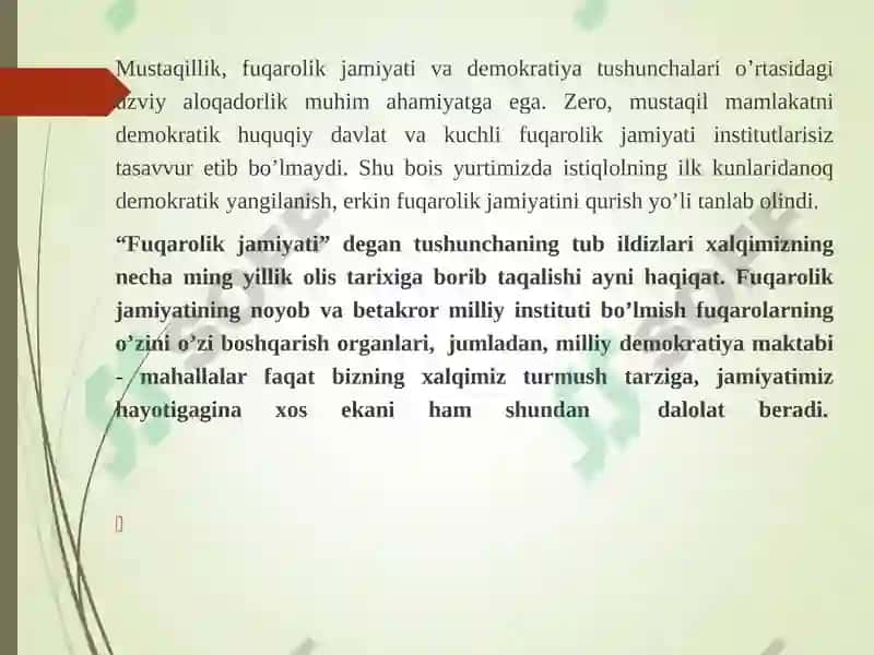 Fuqarolik jamiyati institutlari va o'z o'zini boshqarish 3