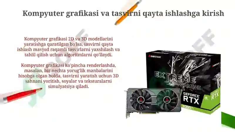 Kompyuter grafikasi va tasvirni qayta ishlash 3