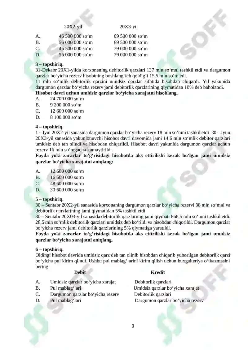 Moliyaviy hisobotning xalqaro standartlari (MHXS) 3