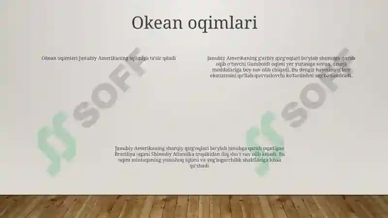 Janubiy Amerikaning Iqlim Hosil Qiluvchi Omillari 3