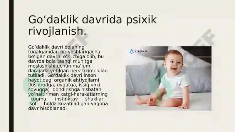 Ilk bolalik davrida aqliy òsish 3
