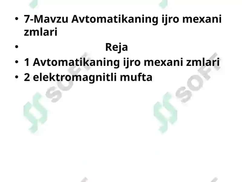 AVTOMATLASHTIRISHNING TEXNIK VOSITALARI VA RAQAMLI AVTOMATIKA 3