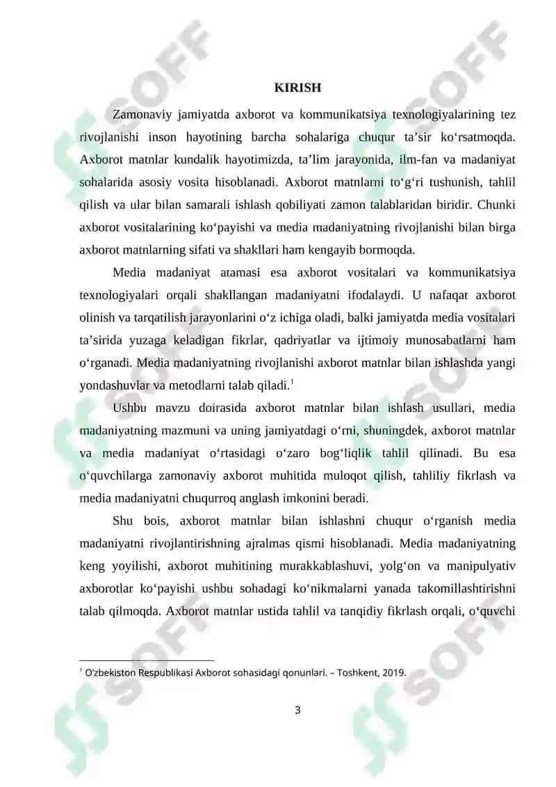 AXBOROT MATNLAR BILAN ISHLASH VA MEDIA MADANIYAT 3