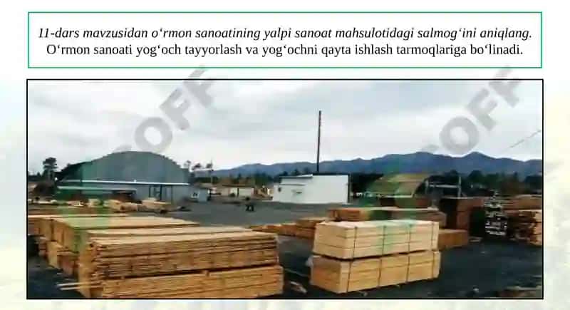 11-dars Mavzusi - Yog‘ochni Qayta Ishlash Sanoati 3