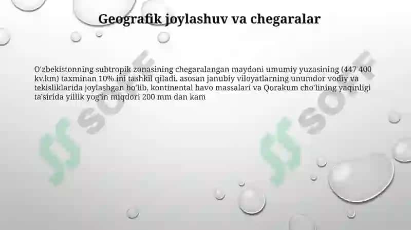 Oʻzbekistonning subtropik iqlim mintaqasi 3