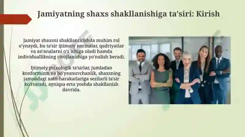 Jamoaning Shaxs Tarbiyasiga Tasiri 3