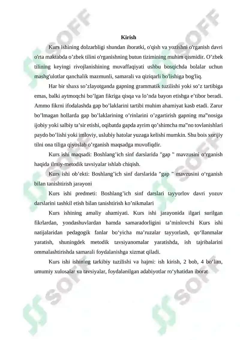 Boshlang’ich sinflarda “Gap” mavzusini o’rgatish metodikasi. 3