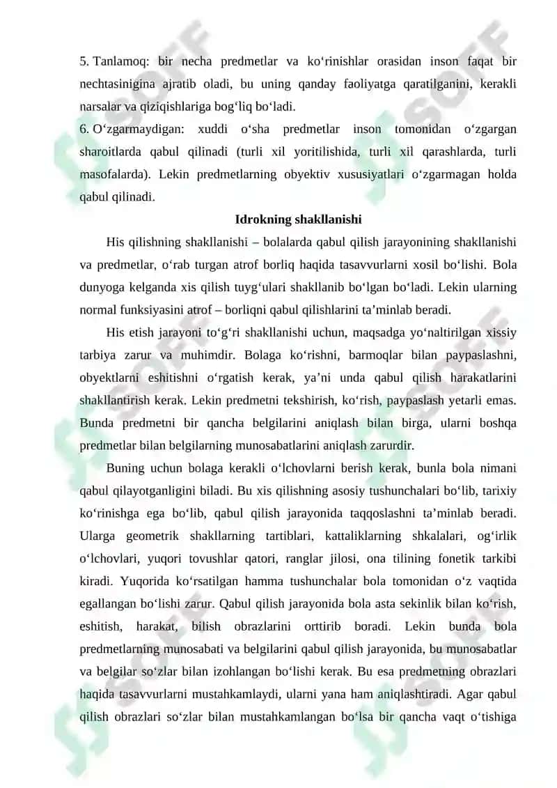 Nutqida kamchiligi bo‘lgan bolalar idrokining xususiyatlari 3