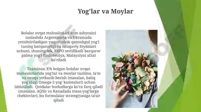 Yog'lar va Moylar 3