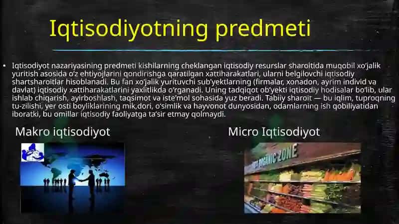 Iqtisod nazariyasi fanining predmeti va  vazifalari , Iqtisodiy qonunlar va kategoriyalar. 3
