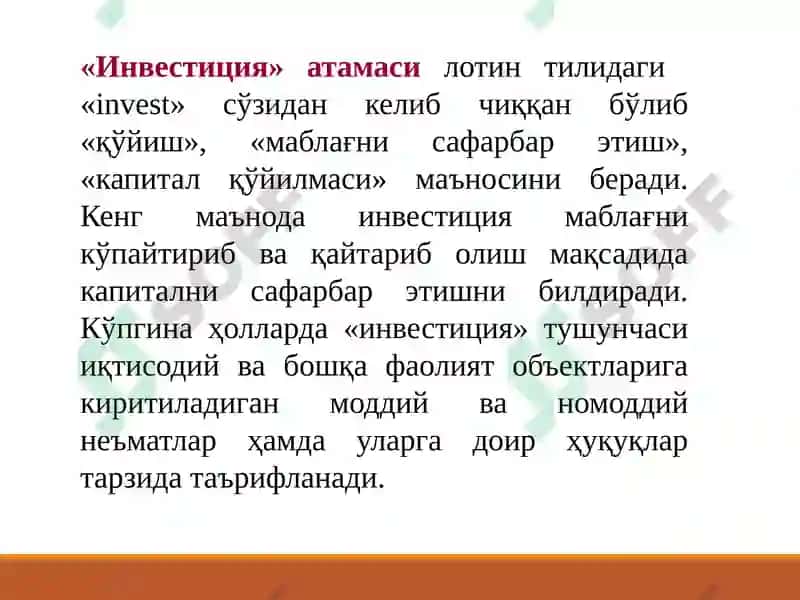 Korxonaning investitsion va innovatsion faoliyati 3