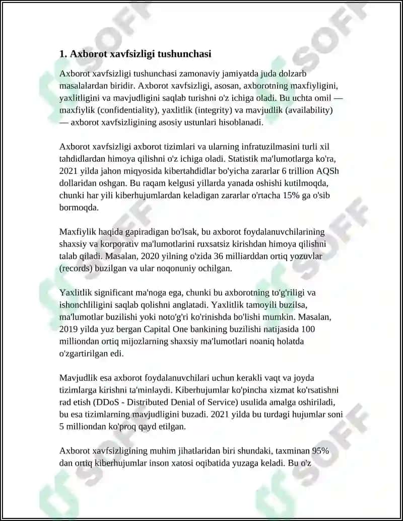 Axborotlarga nisbatan xavf-xatarlar tasnifi 3