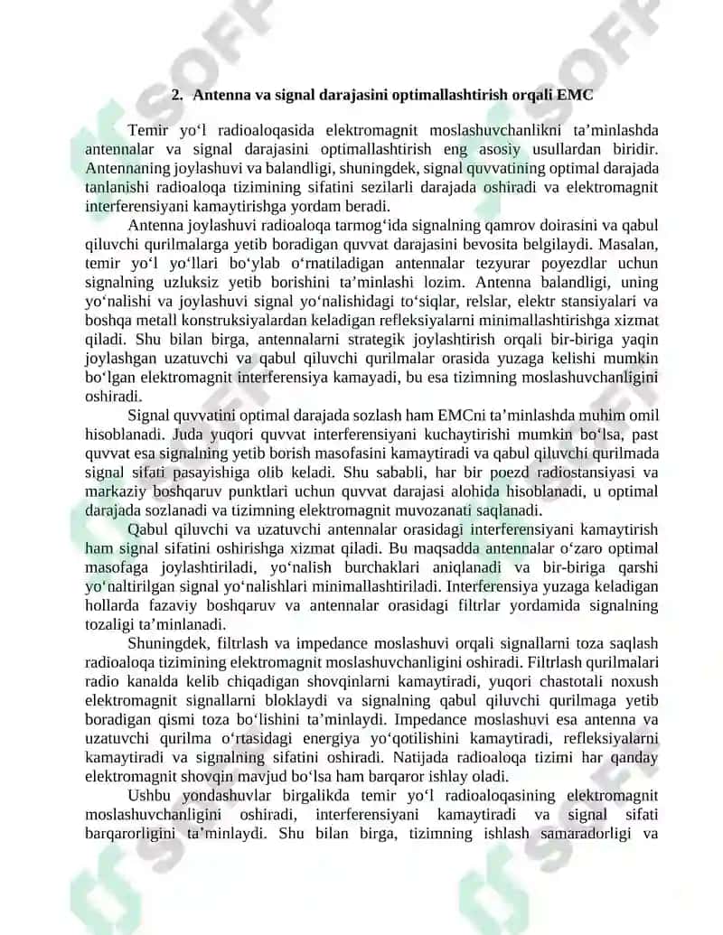 Temir yoʻl radioaloqasida elektromagnit moslashuvchanlikni ta'minlash usullari. 3