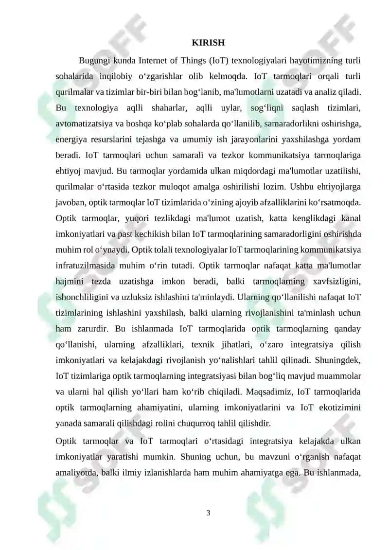 IoT tarmog'ida optik tarmoqlarni qo'llash 3