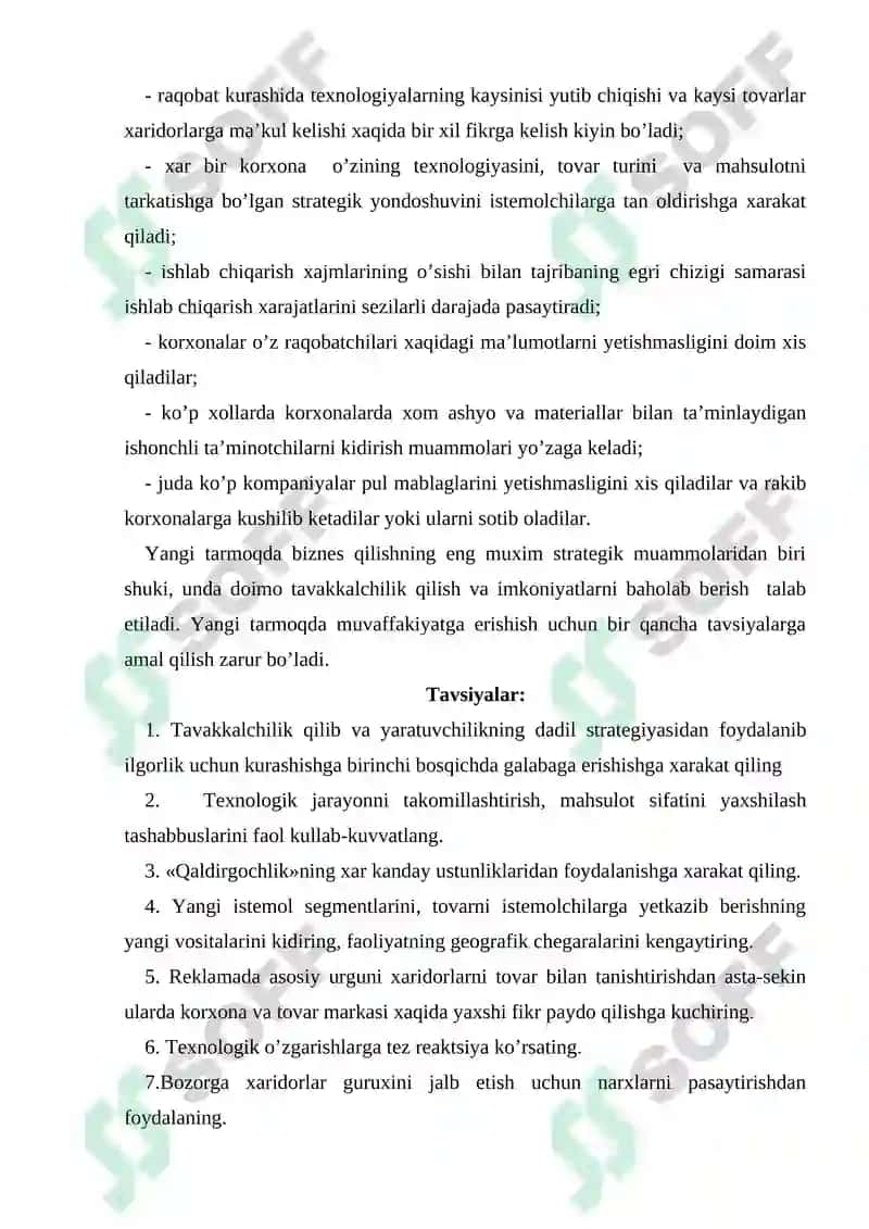 Korxona strategiyasini yaratish va yangi yo'nalishni baholash 3