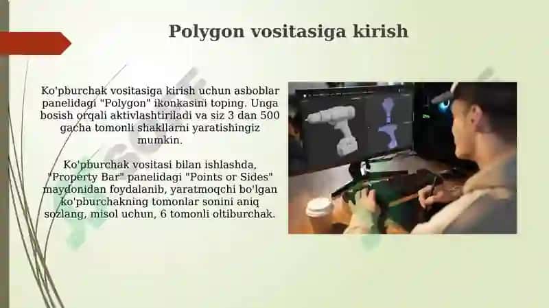 Corel Draw dasturida poligon uskunasi bilan ishlash 3