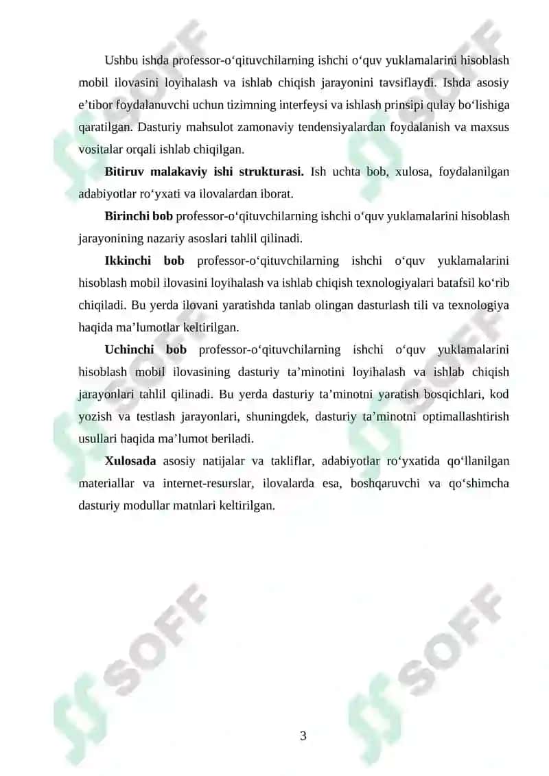 Dasturiy ta’minotni loyihalash va ishlab chiqish 3