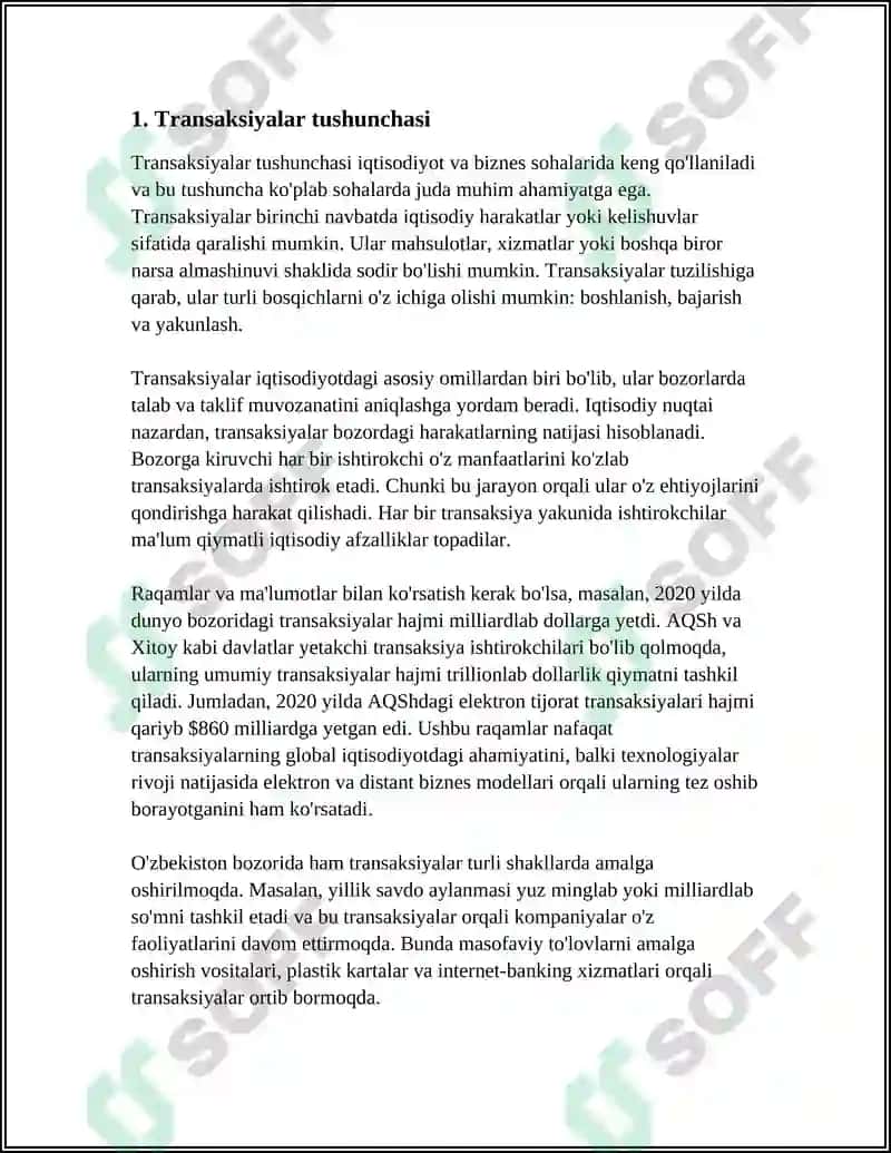 Transaksiyalar Tushunchasi 3