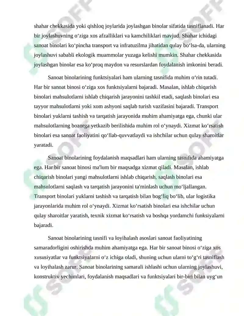 Sanoat Binolarining Tasnifi va Loyihalash Asoslari 3