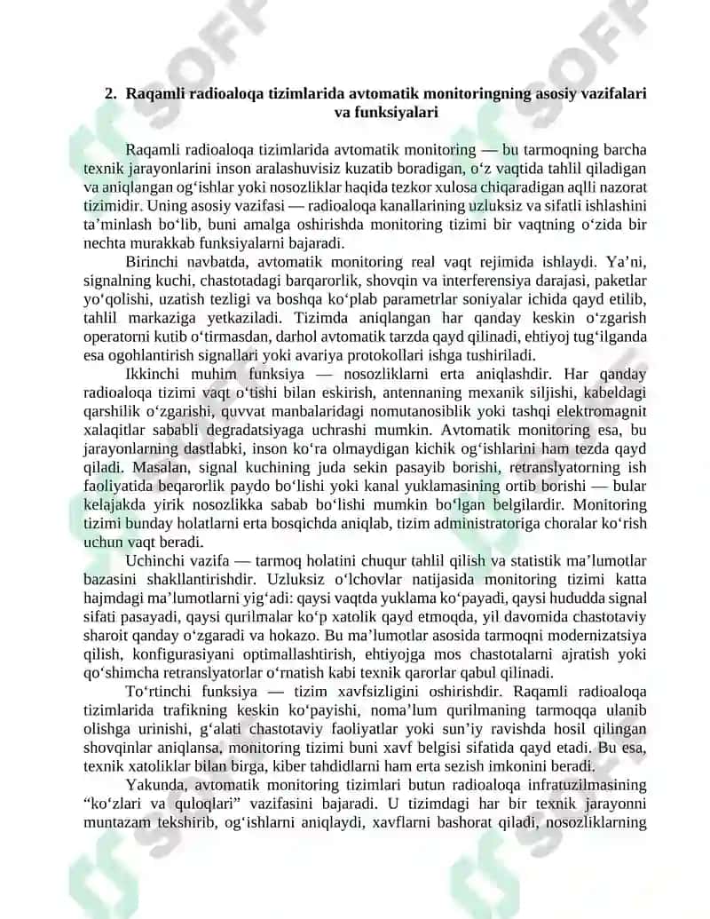 Raqamli radioaloqa tizimlarining avtomatik monitoringi va diagnostikasi 3