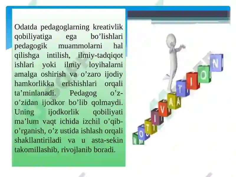 Kreativlik sifatlarining rivojlantirilishi 3