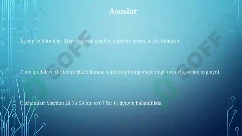 Voleybol òyini qoidalari va òlchamlari 3