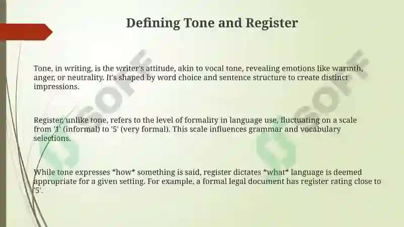 Tone and Register in Letter Writing 3