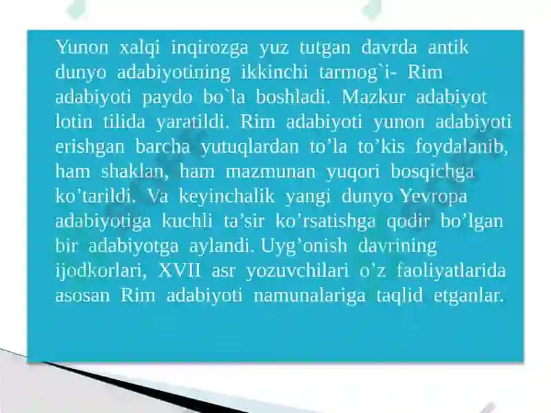 Rim  adabiyoti 3