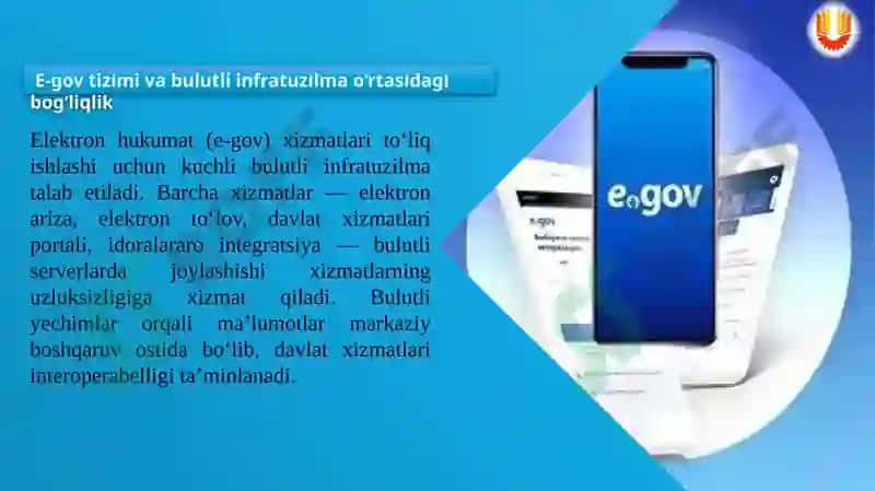 DAVLAT SEKTORIDA BULUTLI YECHIMLAR (E-GOV MAHALLIY REGLAMENTLAR) 3