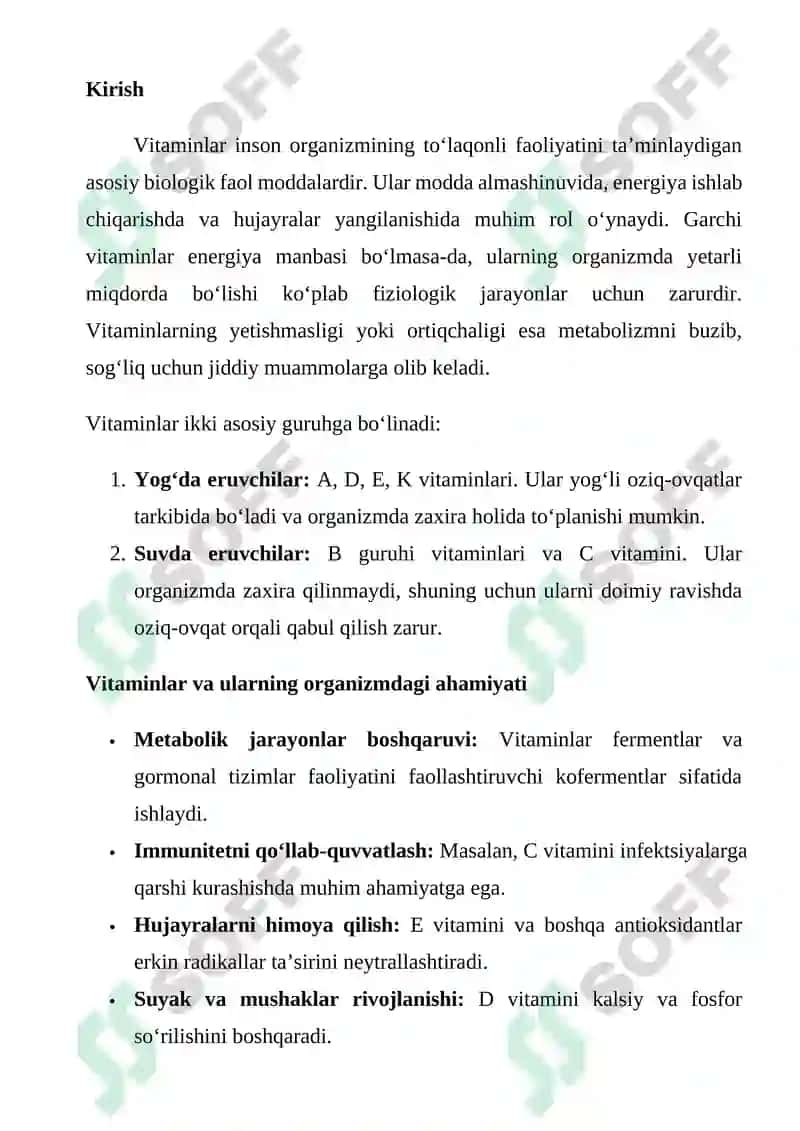gipovitaminoz va gipervitaminoz   haqida referat 3