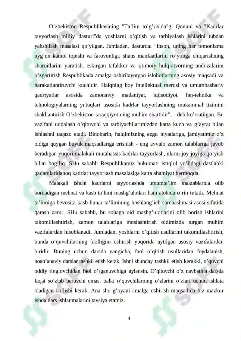 6-SINF ,,QISHLOQ XO’JALIK ASOSLARI’’  BO’LIMINI O’QITISHNING NAZARIY    ASOSLARRI 3