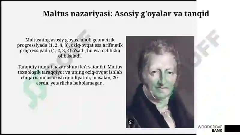 R.Maltusning axoli nufusi nazariyasi va zamonaviy maltus ta'limoti 3