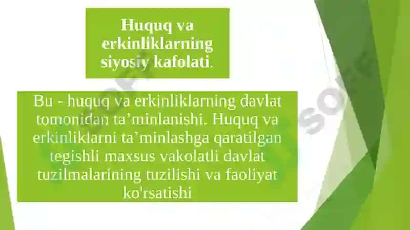 Huquq va erkinliklar kafolatlari 3