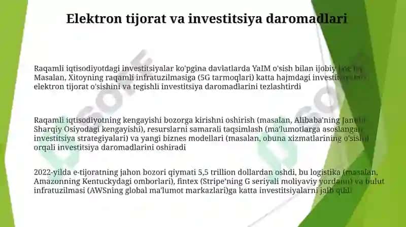 Raqamli iqtisodiyot investitsiyalari 3