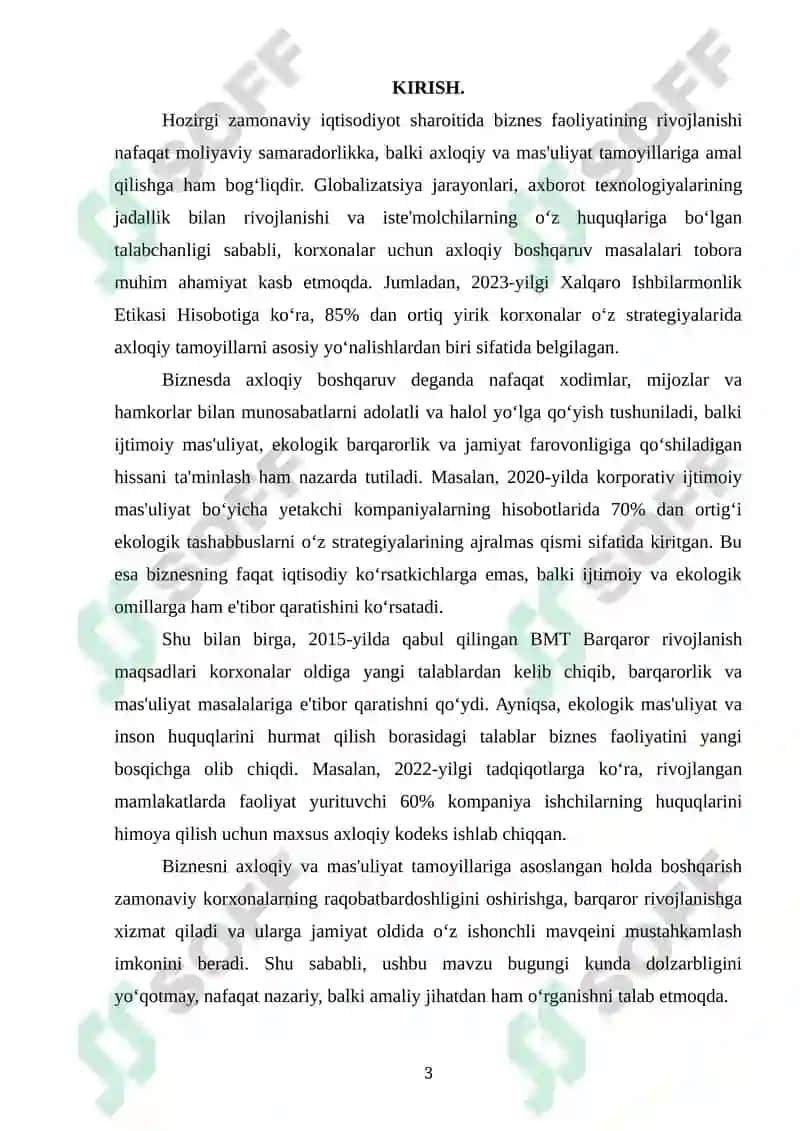 Biznesni axloqiy va mas'uliyat jihatidan boshqarish 3