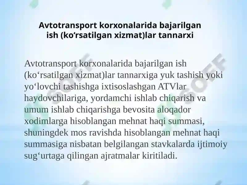 Avtotransport korxonalarida buxgalteriya hisobining xususiyatlari 3