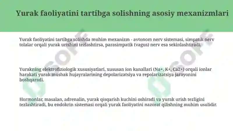 Yurak faoliyatining boshqarilishi 3
