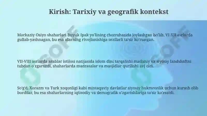 O‘rtaOsiyoningilko‘rtaasrlarshaharlari 3