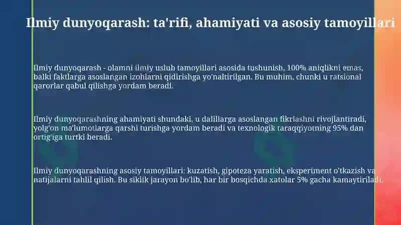 Öquvchilarning ilmiy dunyo qarashini shakillantirish 3