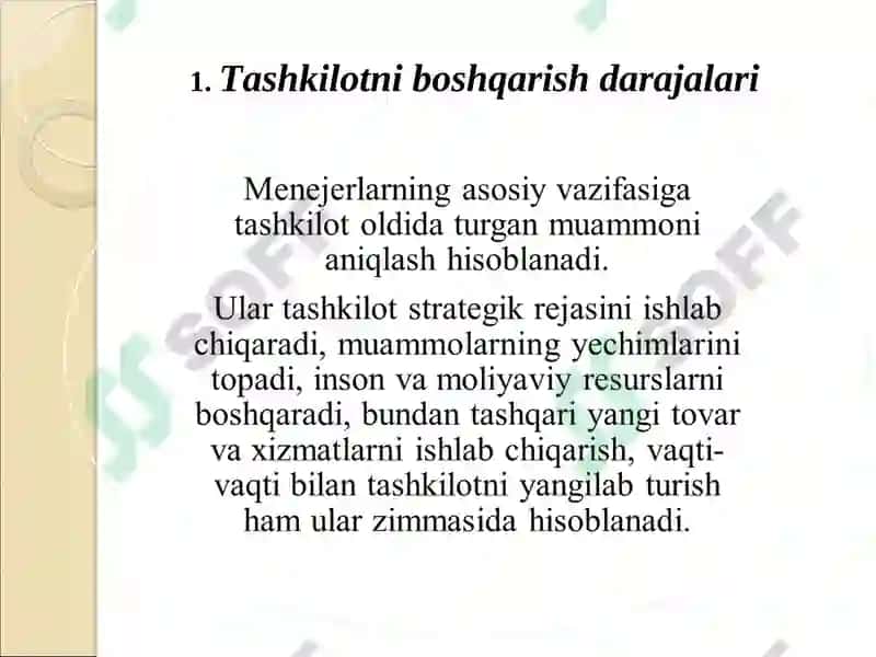 MAVZU.TASHKILOTDAGI MENEJERLARNING VAZIFALARI 3