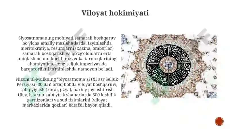 Nizomulmulkning Siyosatnoma asari mazmuni va mohiyati 3