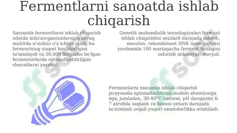Fermentlarni sanoatda ishlab chiqarish 3
