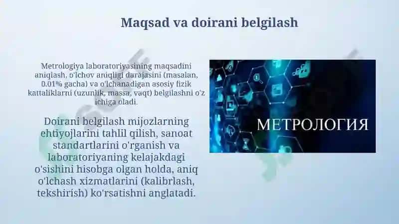 Metrologiya laboratoriyasini tashkil etish bosqichlari 3
