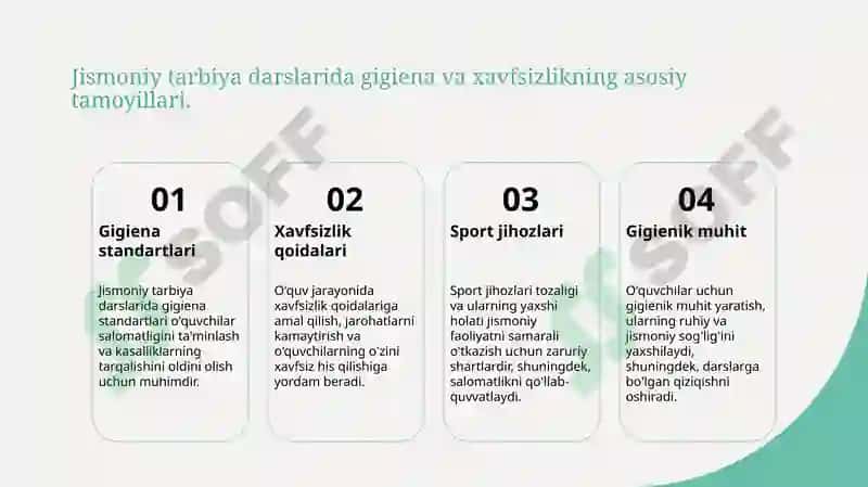 Jismoniy tarbiya darsiga boʻlgan gigienik talablar 3