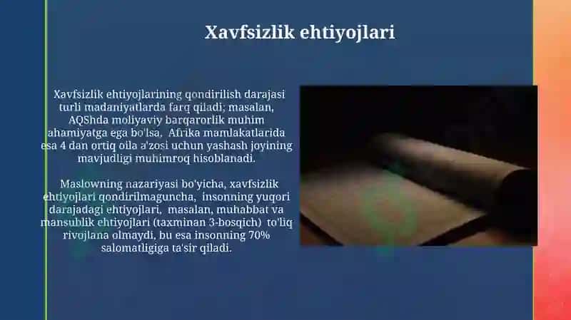 Xavfsizlik ehtiyojlari 3