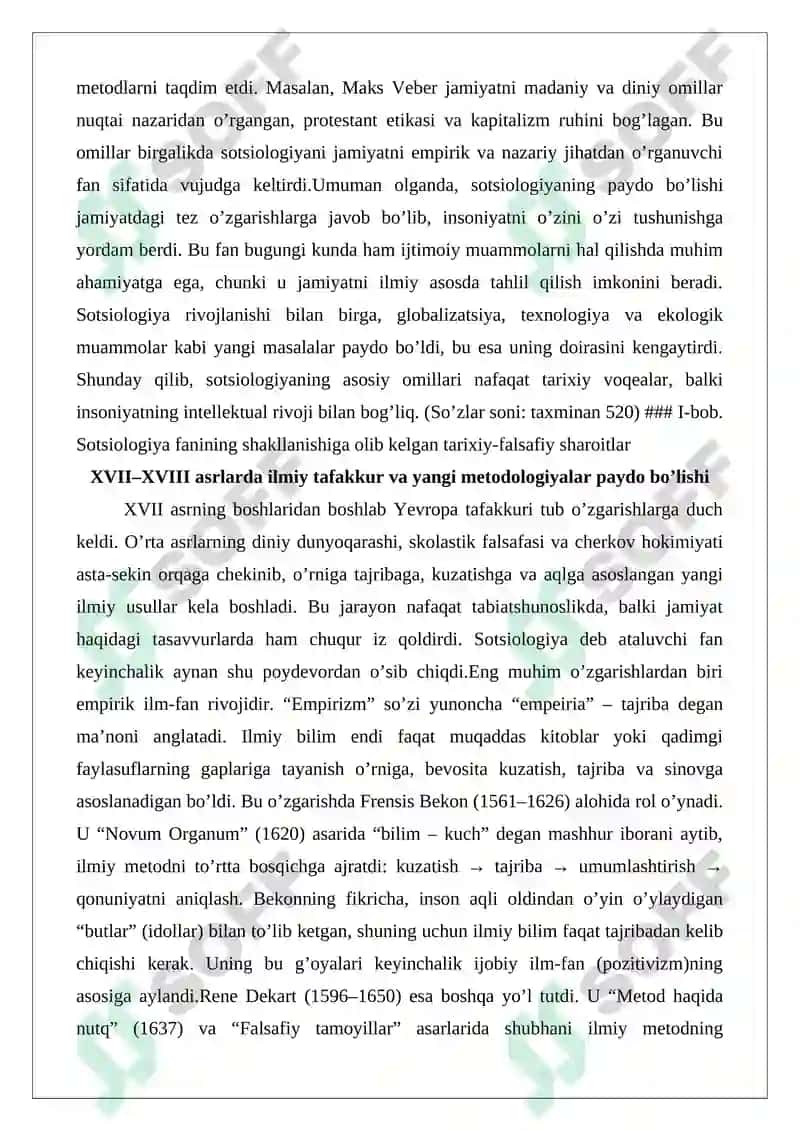 Sotsiologiya fani vujudga kelishining asosiy omillari 3