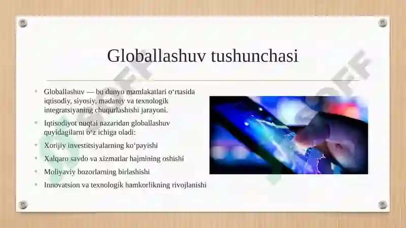 GLOBALLASHUVNING MAMLAKATLAR IQTISODIY XAVFSIZLIGIGA TA'SIRI. 3