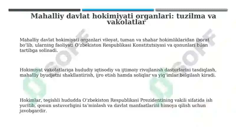 Mahalliy davlat hokimiyati organlari 3