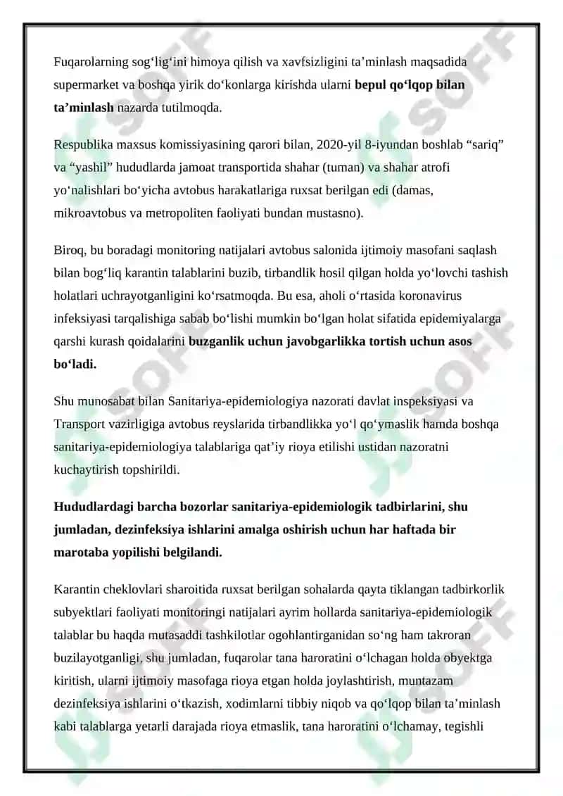 KARANTIN VA O’TA XAVFLI YUQUMLI KASALLIKLAR HAQIDA MA’LUMOTLAR 3