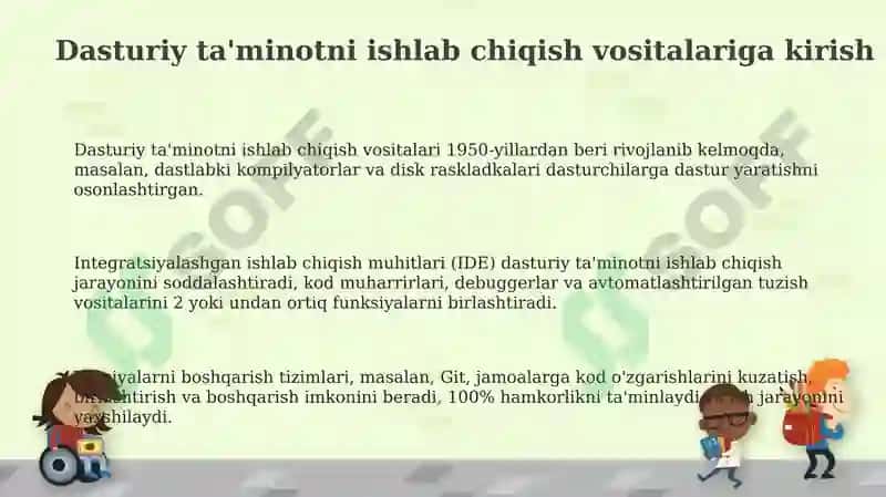 Uskunaviy dasturiy ta’minoti (Dasturiy ta’minotni ishlab chiqish vositalari) 3